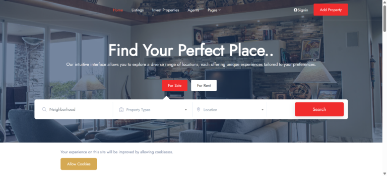 Real Estate Listing Website